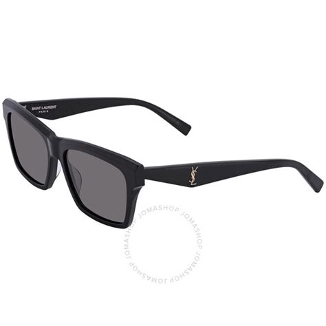 ysl m104|Saint Laurent Gray Polarized Rectangular Unisex Sunglasses SL .